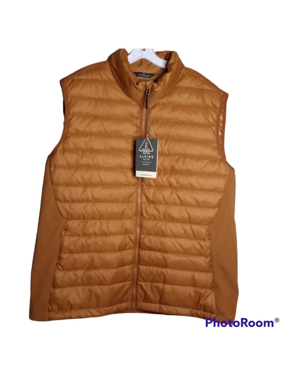 NWT Alpine Design  Mens Vest  Sequoia Ridge  Puffer Vest  XXL Roasted Caramel